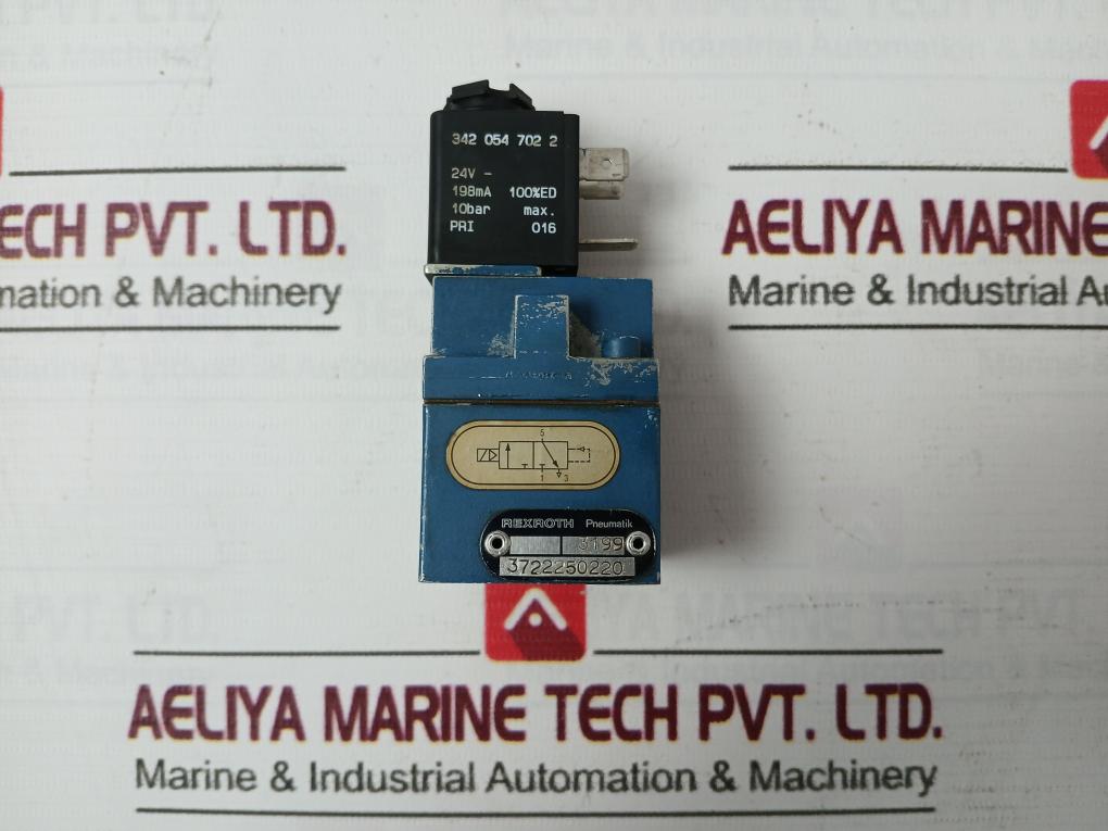 Rexroth 3722250220 Pneumatic Directional Valve 24V 10Bar Max