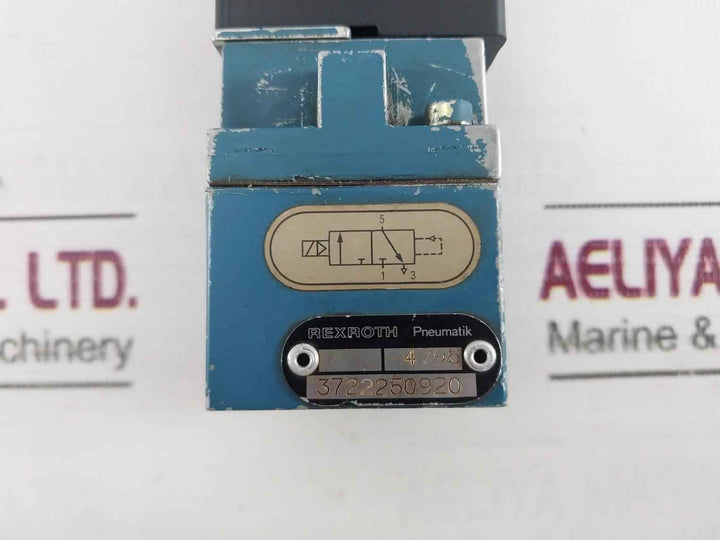 Rexroth 3722250920 Pneumatic Valve 24V 10Bar Max