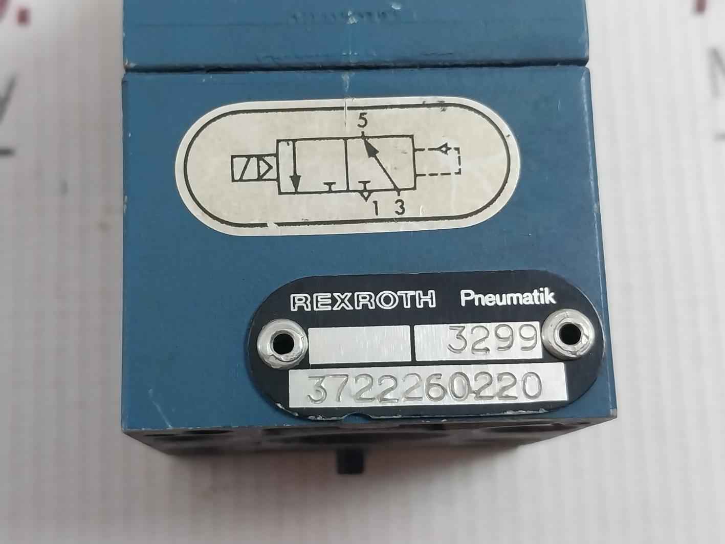 Rexroth 3722260220 Pneumatic Directional Valve