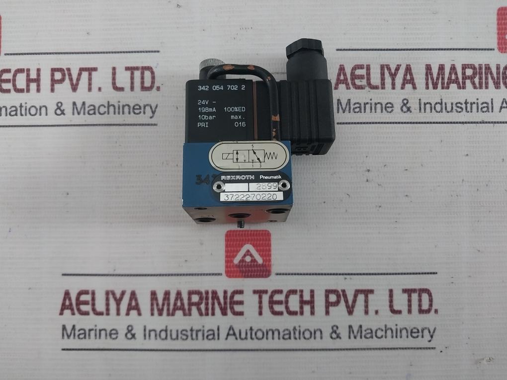 Rexroth 3722270220 Pneumatic Control Valve 24V 10 Bar