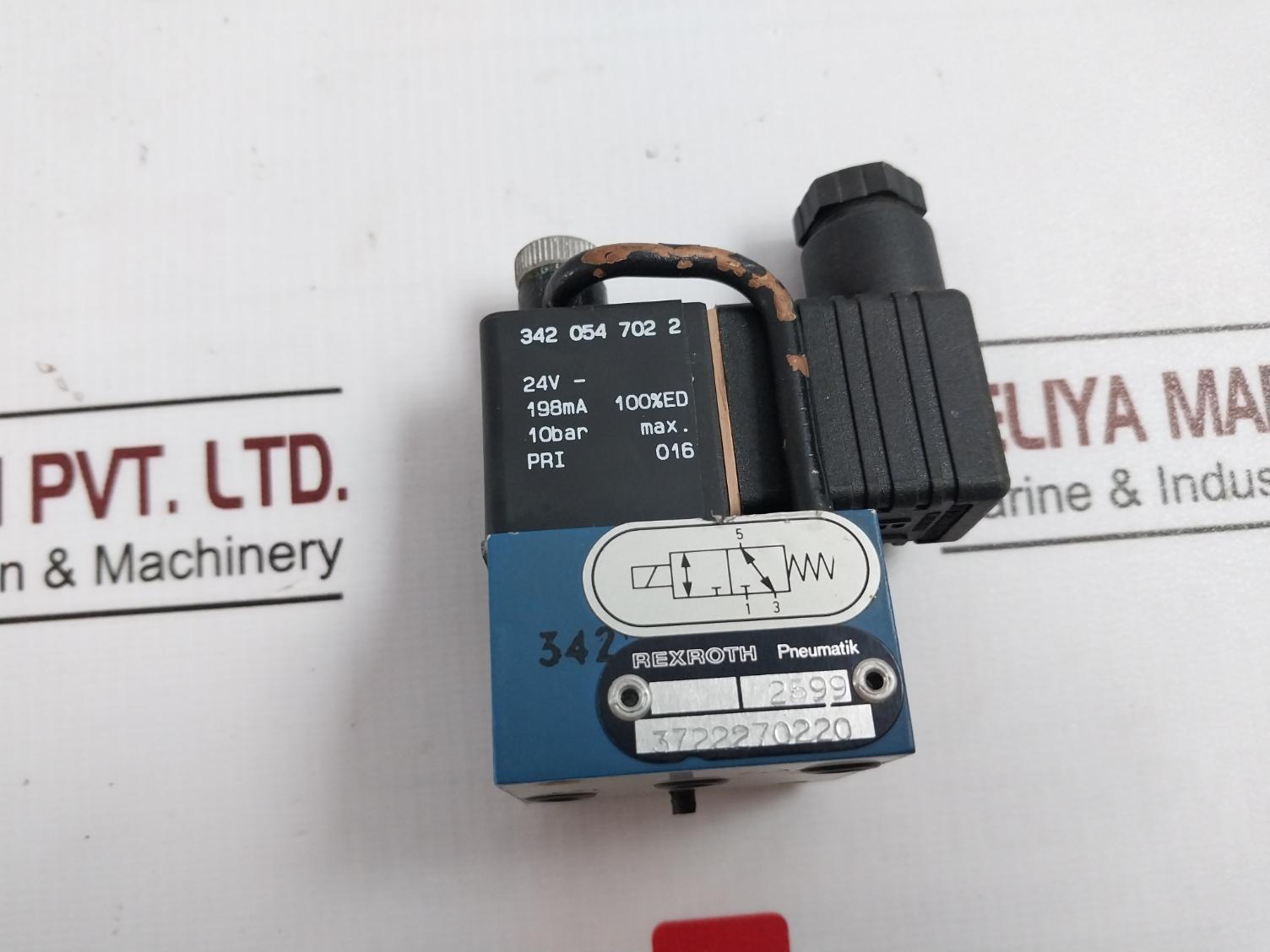 Rexroth 3722270220 Pneumatic Directional Control Aventic Valve 10Bar 198Ma 24V