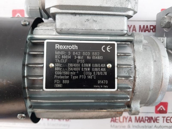 Rexroth 3 842 503 582 Drive Motor 50 Hz/60 Hz PTO 140C IEC 60034