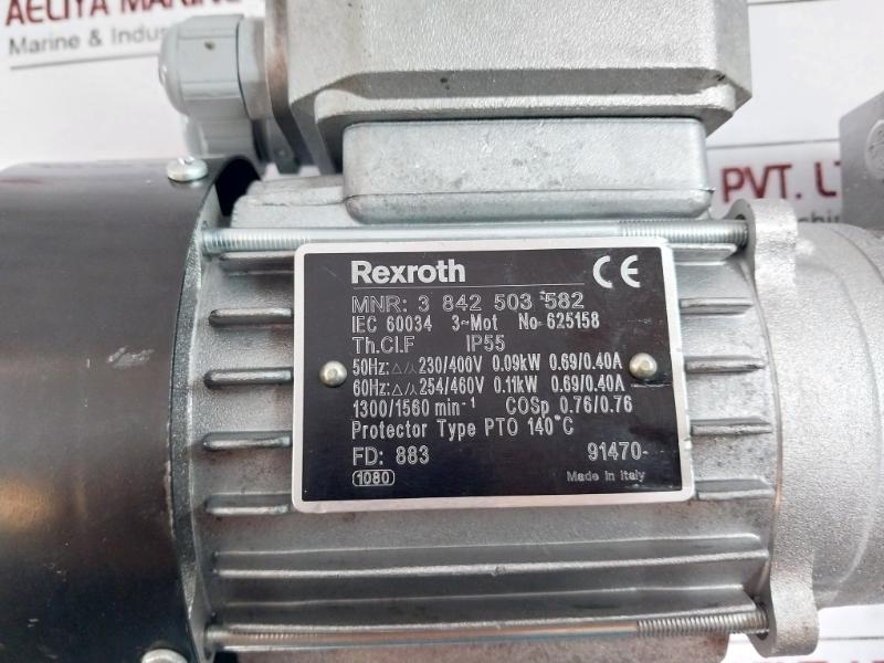 Rexroth 3 842 503 582 Drive Motor 50Hz/60Hz Pto 140C Iec 60034