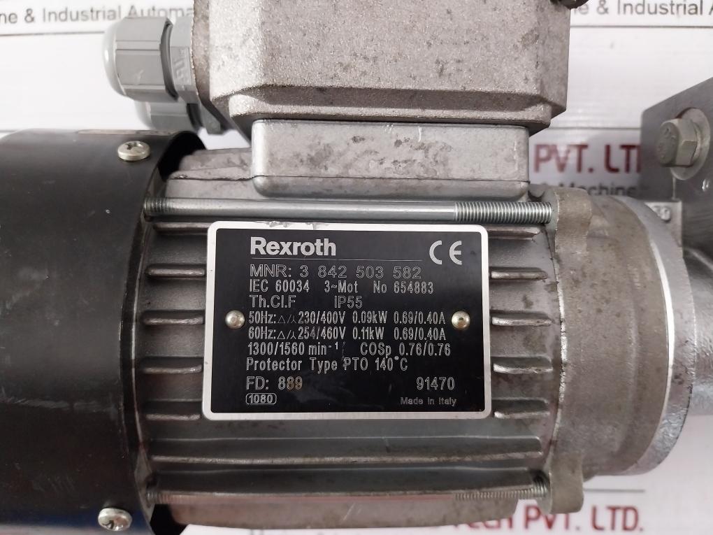 Rexroth 3 842 503 582 Thermal Protection Servo Motor IEC 60034 IP55 1459 K