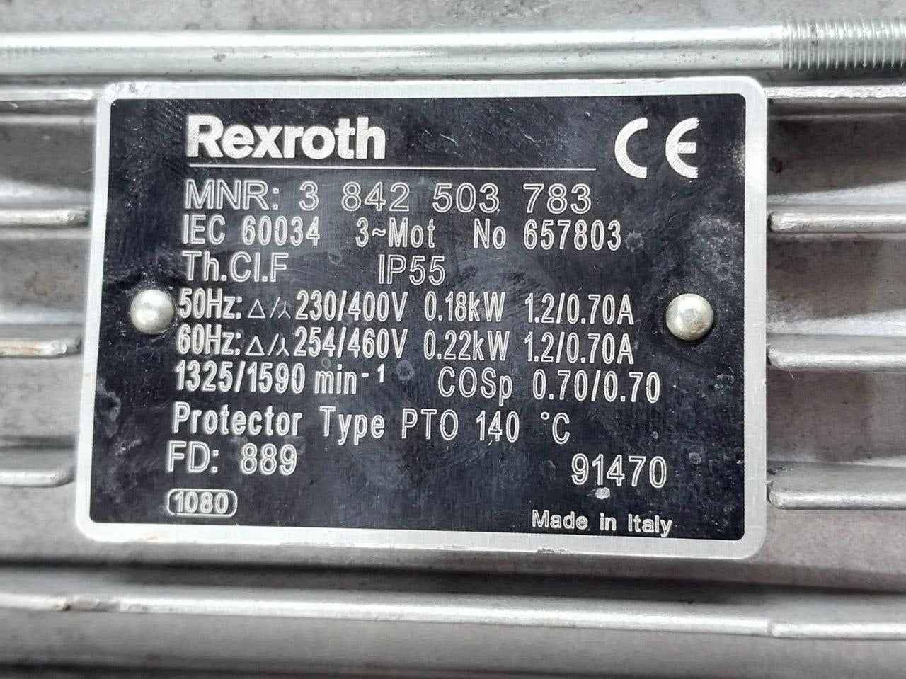 Rexroth 3 842 503 783 3-phase Drive Motor Iec 60034 Ip55