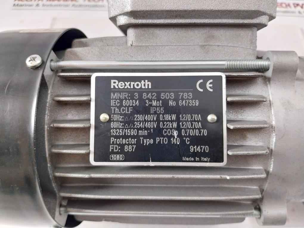 Rexroth 3 842 503 783 Thermal Protection Motor Ip55 230/400V 0.18Kw 1.2/0.70A