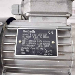 Rexroth 3 842 503 783 Three Phase Motor Ip55 230/400V 0.18Kw 1.2/0.70A 140˚C