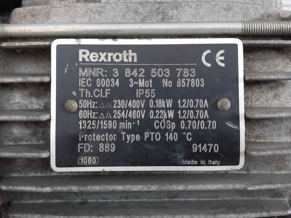 Rexroth 3 842 503 783 Three Phase Thermal Protection Motor 230/400V 0.18Kw Ip55