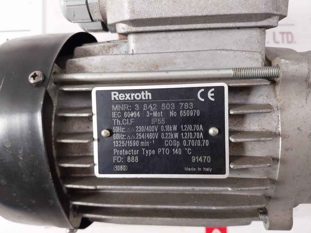 Rexroth 3 842 503 783 Three Phase Thermal Protection Motor Ip55 230/400V 0.18Kw