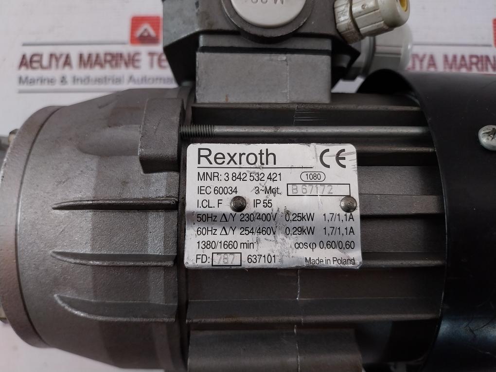 Rexroth 3 842 532 421 3-phase Motor With Gear Reducer Iec 60034 Baum3Slx7 26-40-7