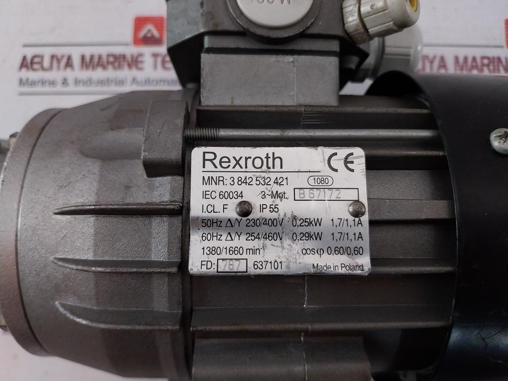 Rexroth 3 842 532 421 3-phase Motor With Gear Reducer Iec 60034 Baum3Slx7