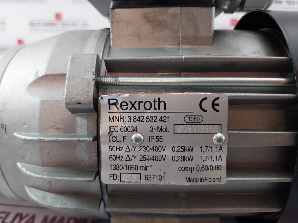 Rexroth 3 842 532 421 Motor With Gear Reducer Iec 60034 Ip55 637101