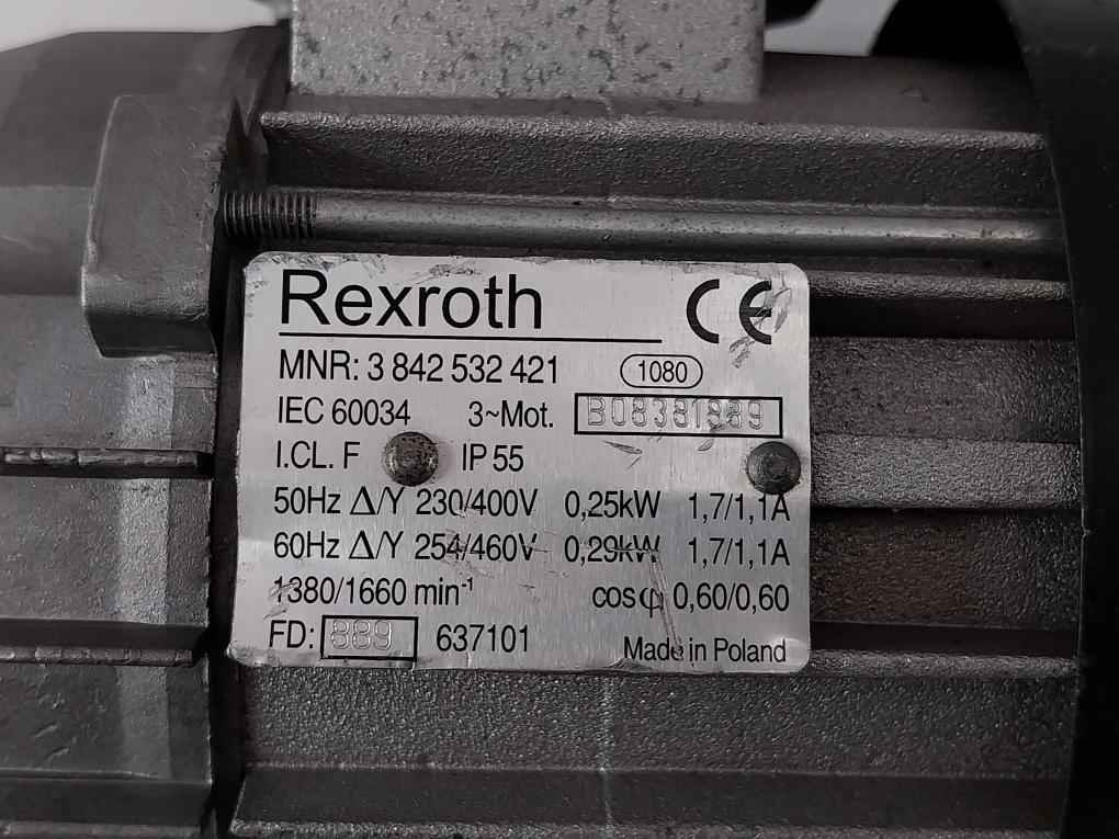 Rexroth 3 842 532 421 Three-phase Motor With Thermal Protection 230/400V 8Mm