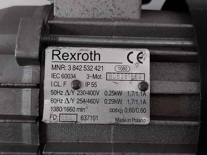 Rexroth 3 842 532 421 Three-phase Motor With Thermal Protection 230/400V 8Mm
