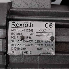 Rexroth 3 842 532 421 Three-phase Motor With Thermal Protection 230/400V 8Mm