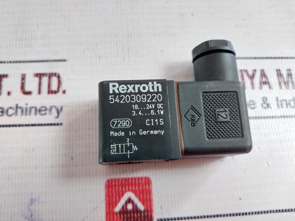 Rexroth 5420309220 Solenoid Valve 18-24Vdc 3.4-6.1W