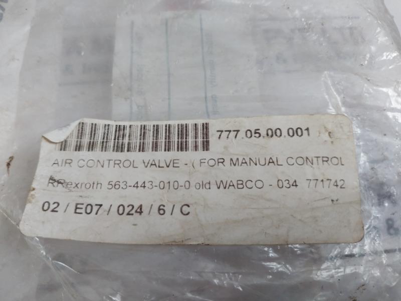 Rexroth 563-443-010-0 Manual Pneumatic Control Valve