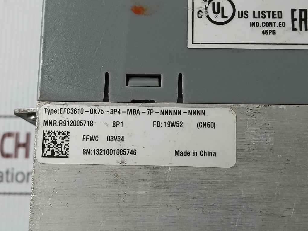 Rexroth Efc3610-0K75-3P4-mda-7P-nnnnn-nnnn Frequency Converter 2.6A 50/60Hz