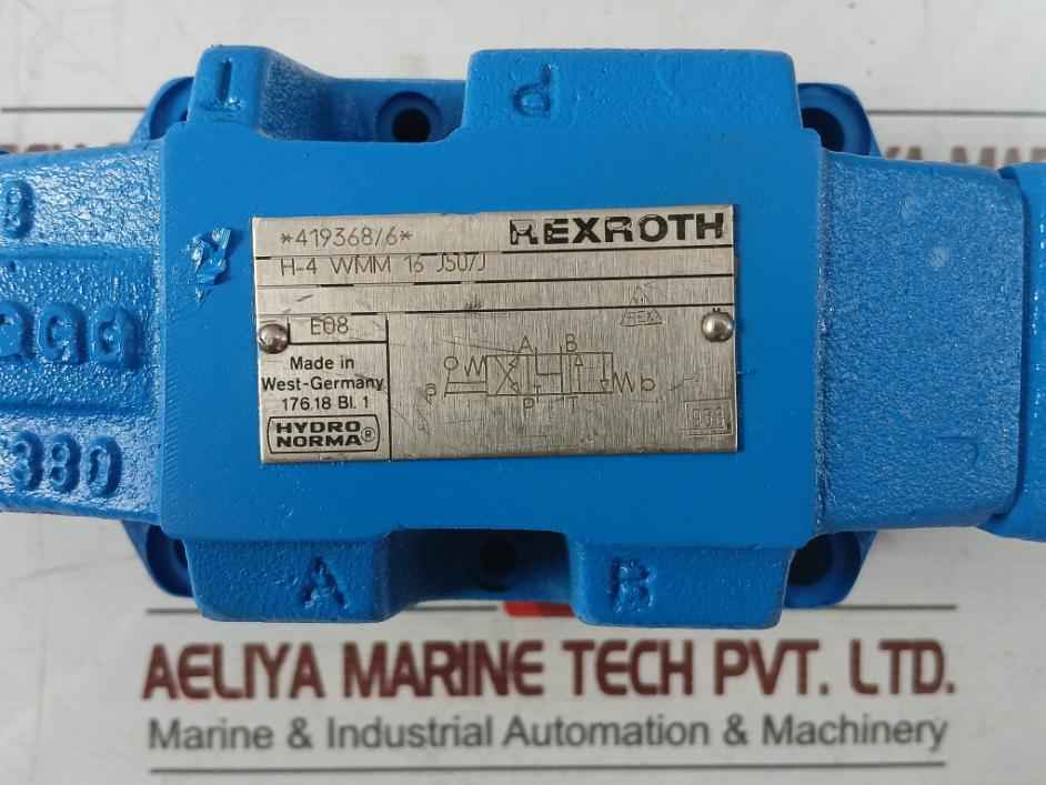 Rexroth H-4 Wmm 16 J50/J With Hand Lever Actuation Directional Valve 419368/6