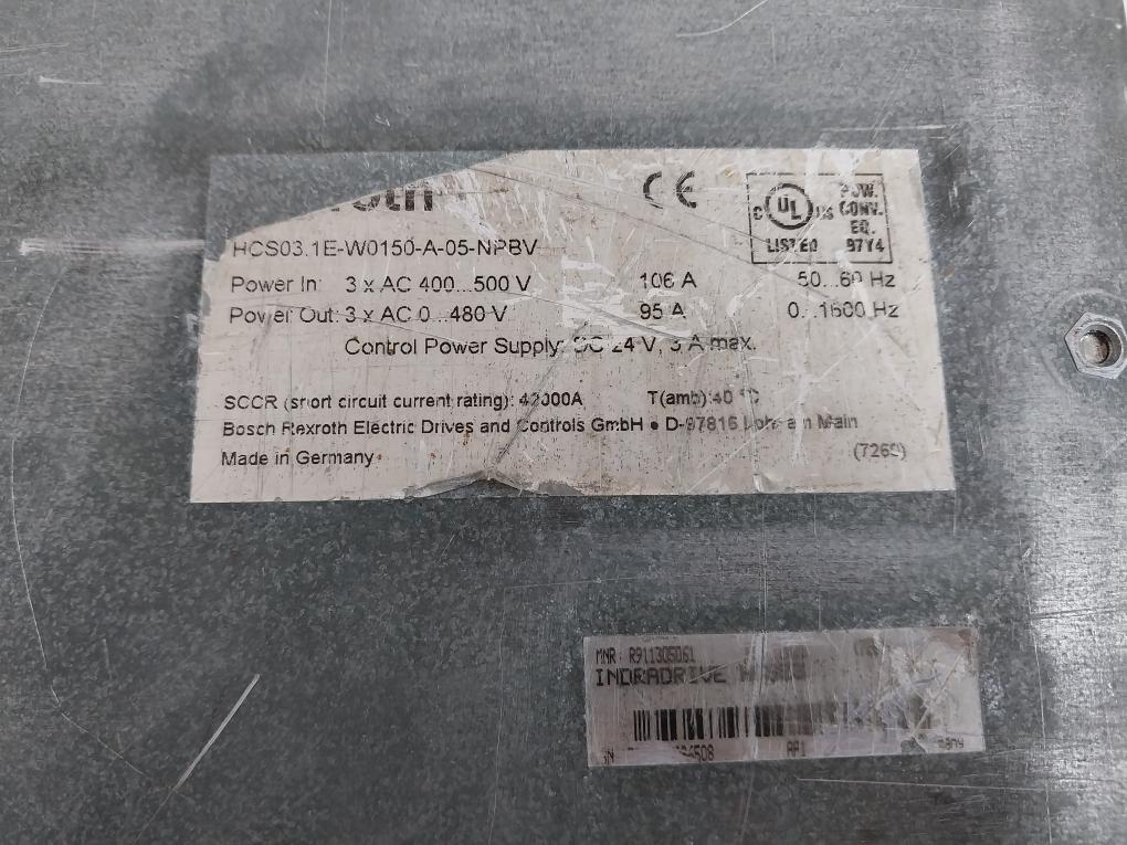 Rexroth Hcs03.1e-w0150-a-05-npbv Servo Drive 40˚c 42000a 50/60hz