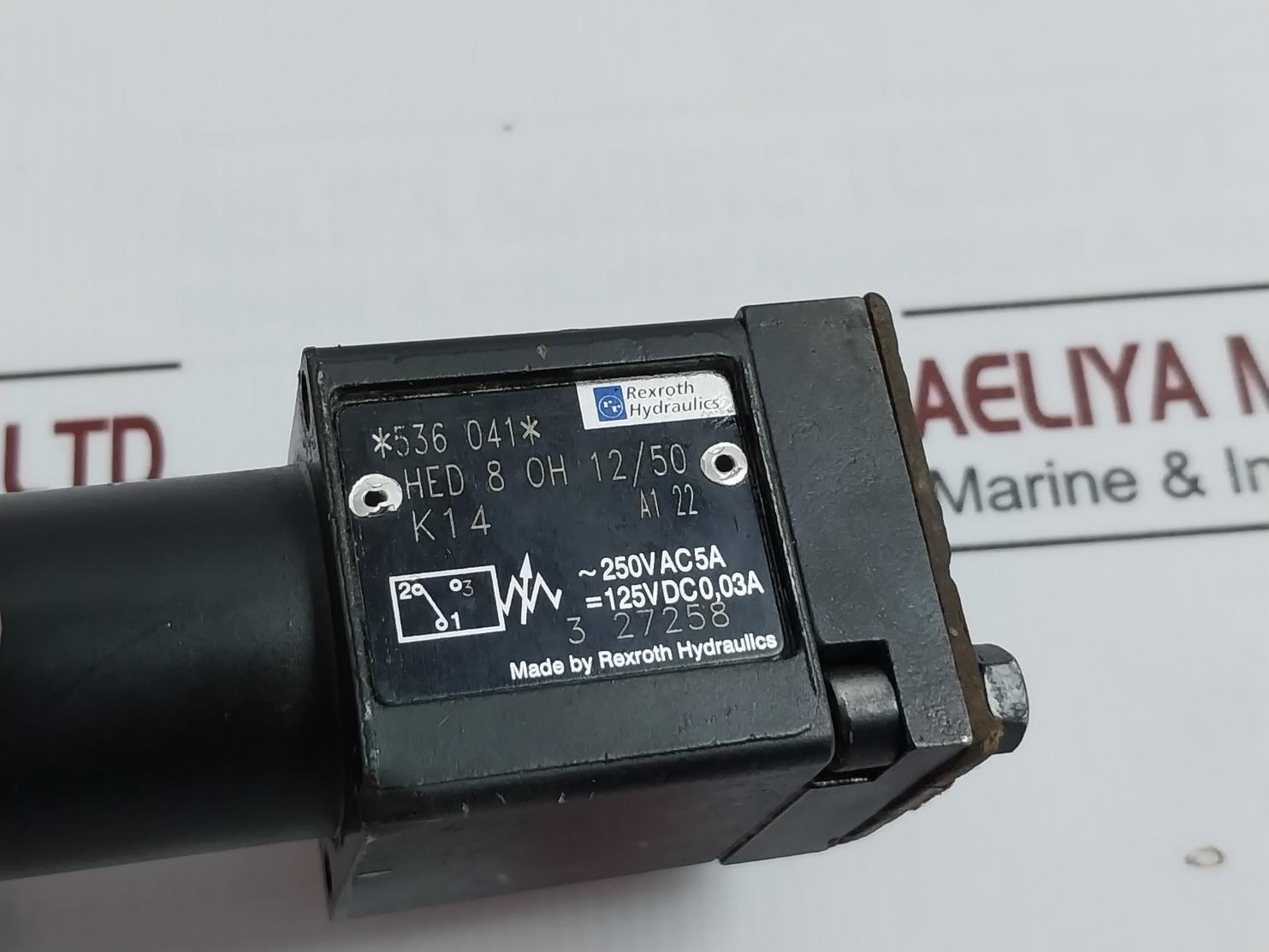 Rexroth Hed 8 Oh 12/50 Pressure Switch ~250Vac 5A, =125Vdc 0.03A