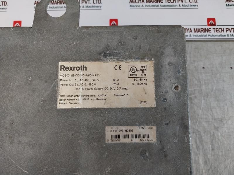 Rexroth Indradrive C Hcs03.1e-w0100-a-05-npbv Basic Drive 50/60hz