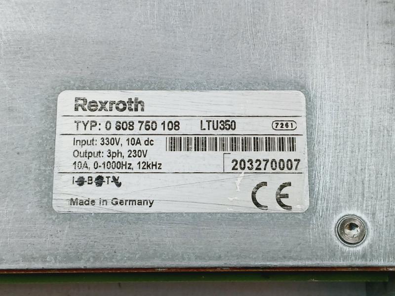 Rexroth Ltu350 3-phase Servo Amplifier Module Ver 4.0 Rev D 0 608 750 108