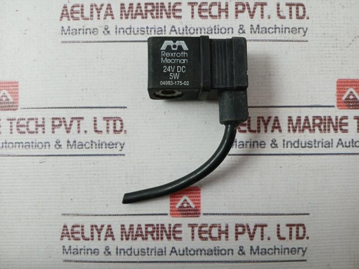 Rexroth Mecman 04983-175-02 Solenoid Coil 24V Dc 5W 80 Gm