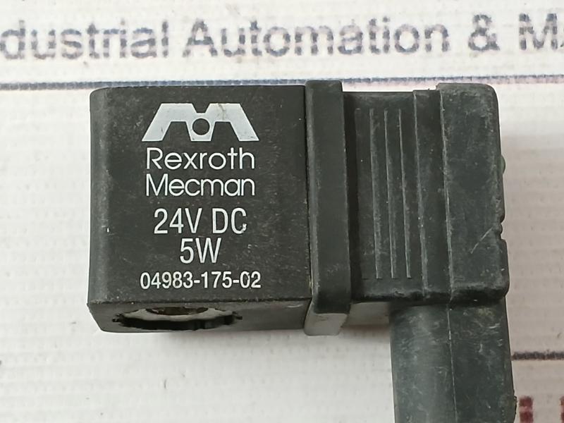 Rexroth Mecman 04983-175-02 Solenoid Coil 24V Dc 5W