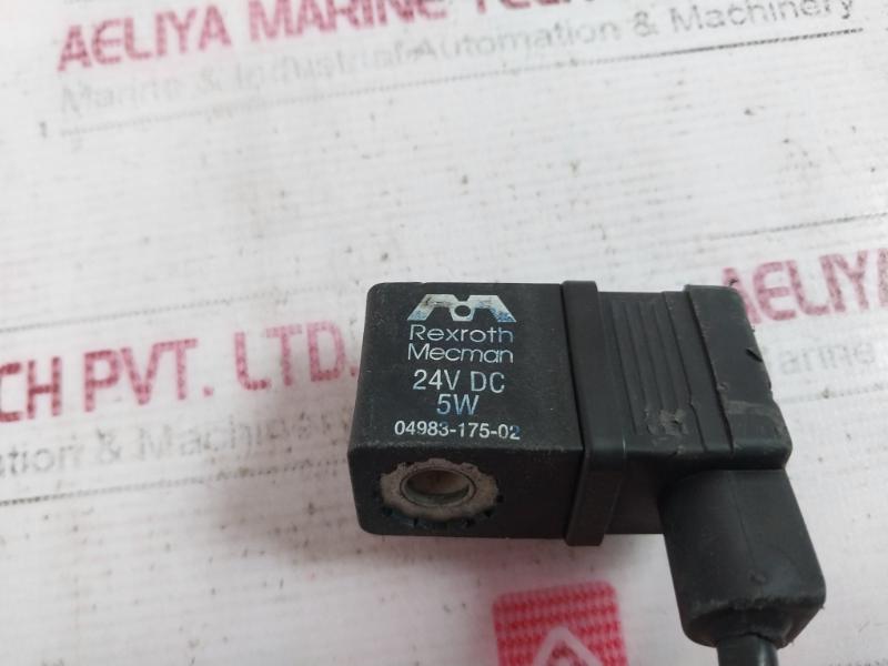 Rexroth Mecman 04983-175-02 Solenoid Coil 24V Dc 5W