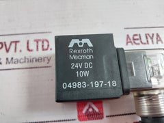 Rexroth Mecman 04983-197-18 Solenoid Coil 24V Dc 10W