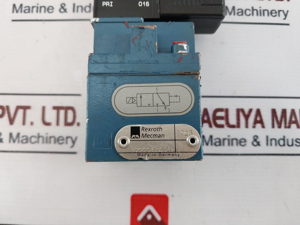 Rexroth Mecman 3722250220 Pneumatic Valve W/ 342 054 702 2 Coil