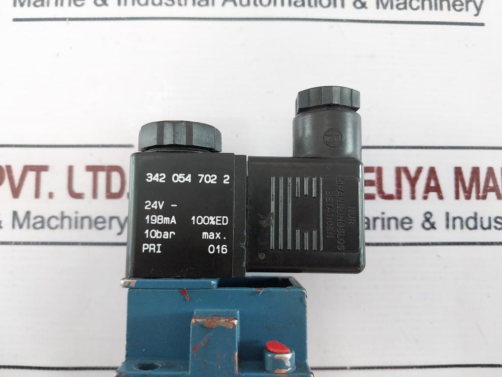 Rexroth Mecman 3722250220 Pneumatic Valve W/ 342 054 702 2 Coil