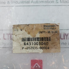 Rexroth P52935-4 Quick Release Valve