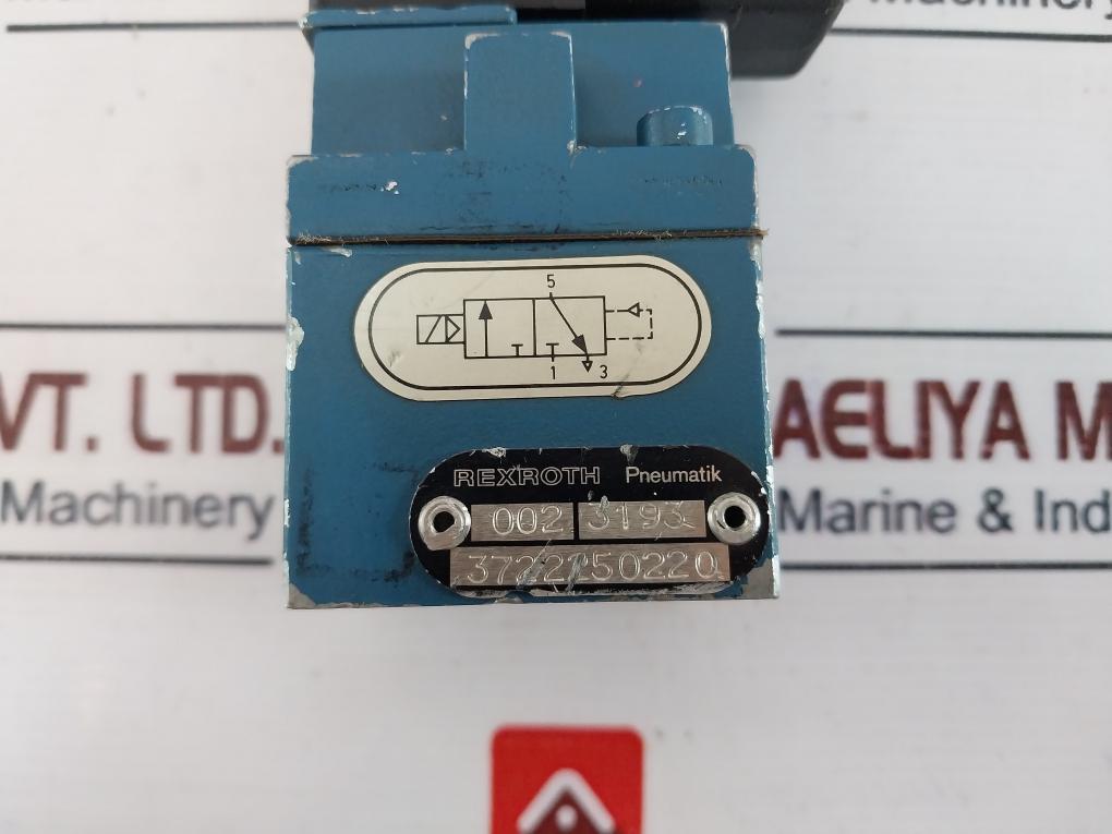 Rexroth Pneumatik 3722250220 Pneumatic Direction Valve W/ 3420547022 Coil 4.8W