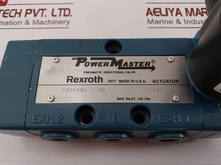 Rexroth Pt24106-9100 Pneumatic Directional Valve 06W20 150 Psi Mh17440 24V