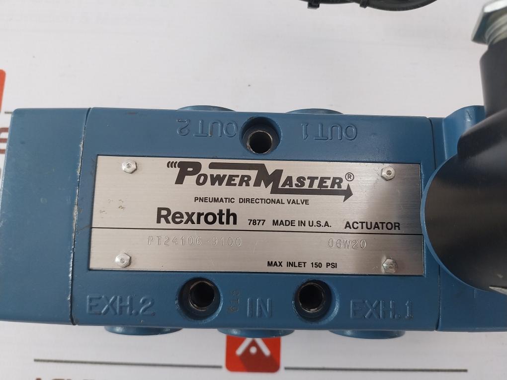 Rexroth Pt24106-9100 Pneumatic Directional Valve 120V 60Hz 8.7W 150 Psi