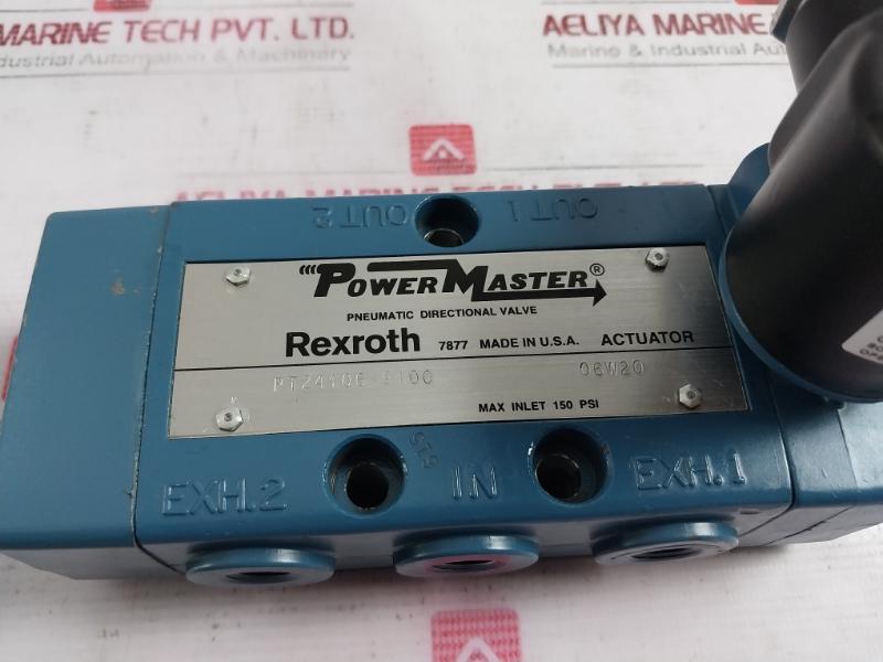 Rexroth Pt24106-9100 Pneumatic Directional Valve Actuator 120V 8.7W 150 Psi