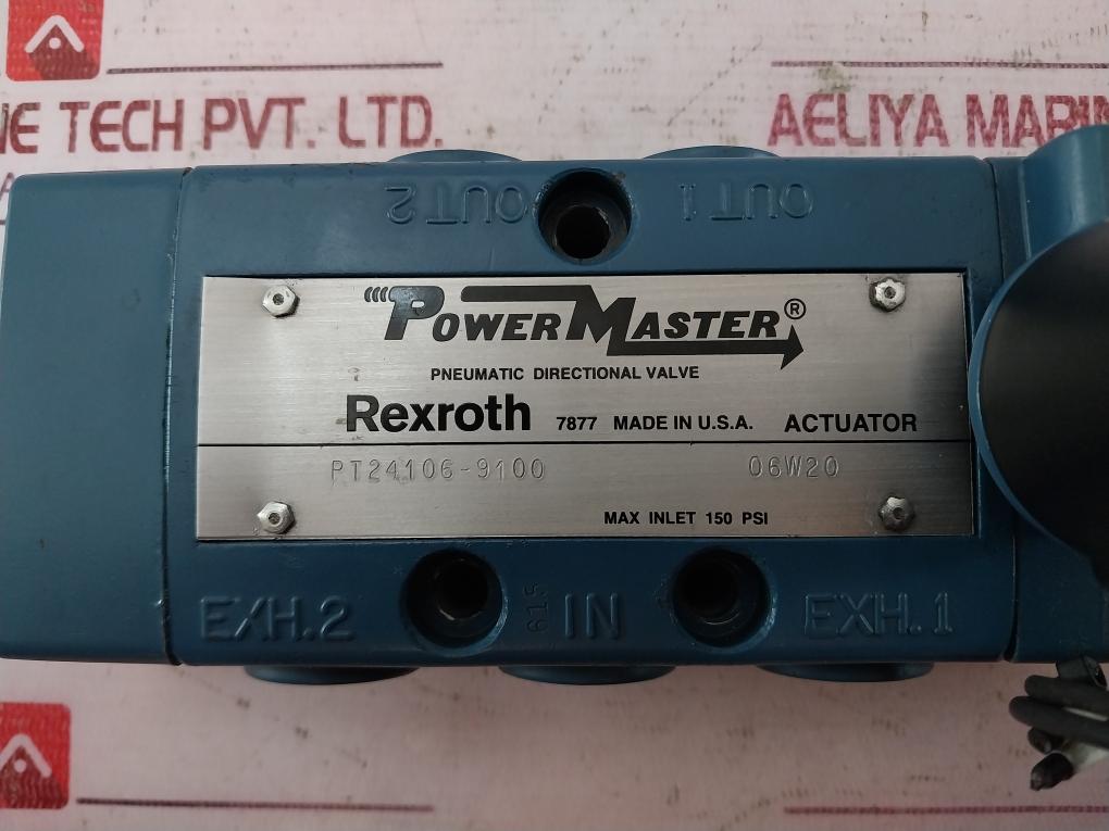 Rexroth Pt24106-9100 Pneumatic Directional Valve P50861-3 150 Psi 9.5W