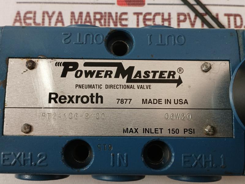 Rexroth Pt24106-9100 Pneumatic Directional Valve P50861-3 24 Hz Dc Mh1744