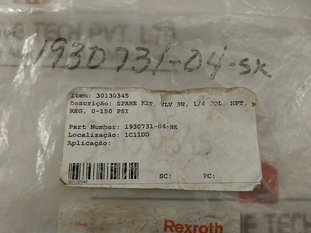 Rexroth R431006521 Valve Repair Kit 1930731-04-sk, 30130345