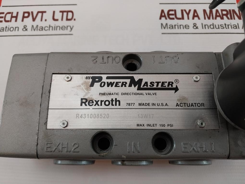 Rexroth R431008520 Pneumatic Directional Valve P50861-3 150 Psi