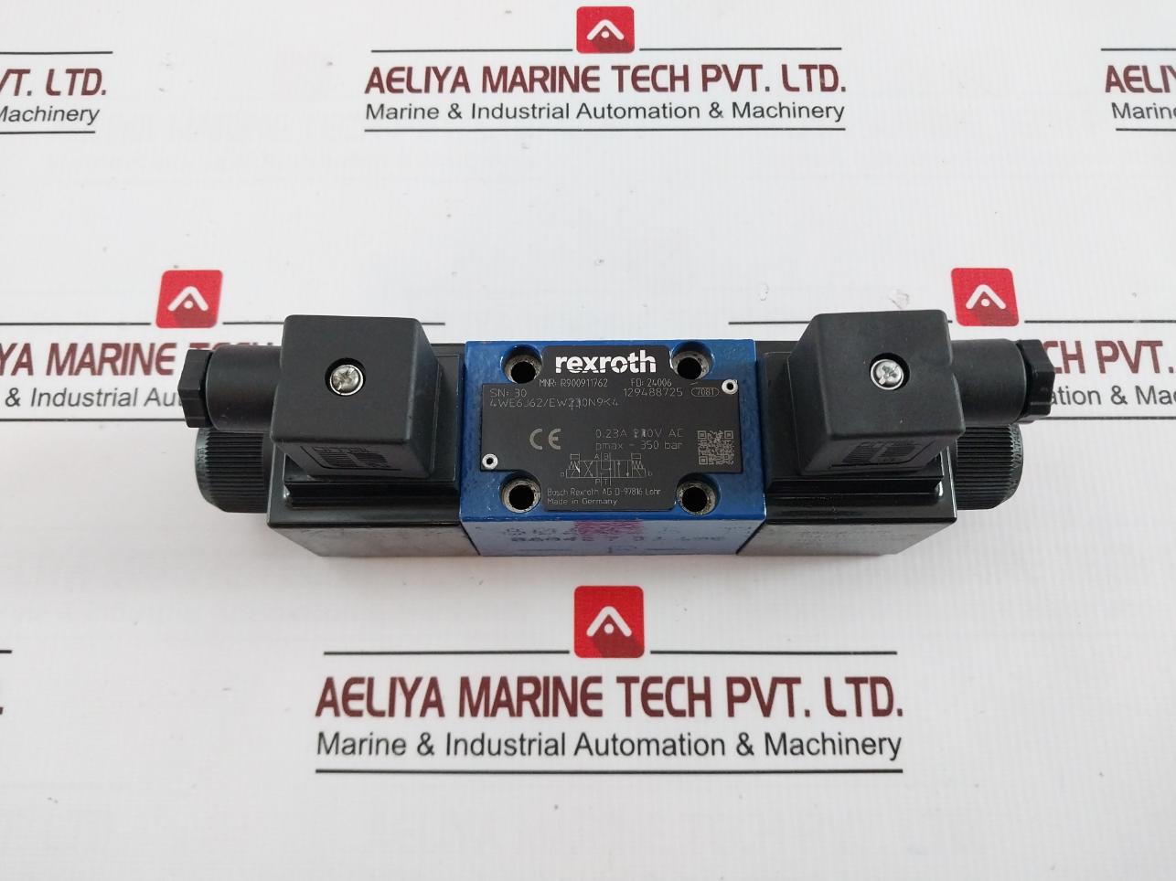 Rexroth R900911762 Directional Spool Valve W/ Coil R900020175 350 Bar 120V/60Hz