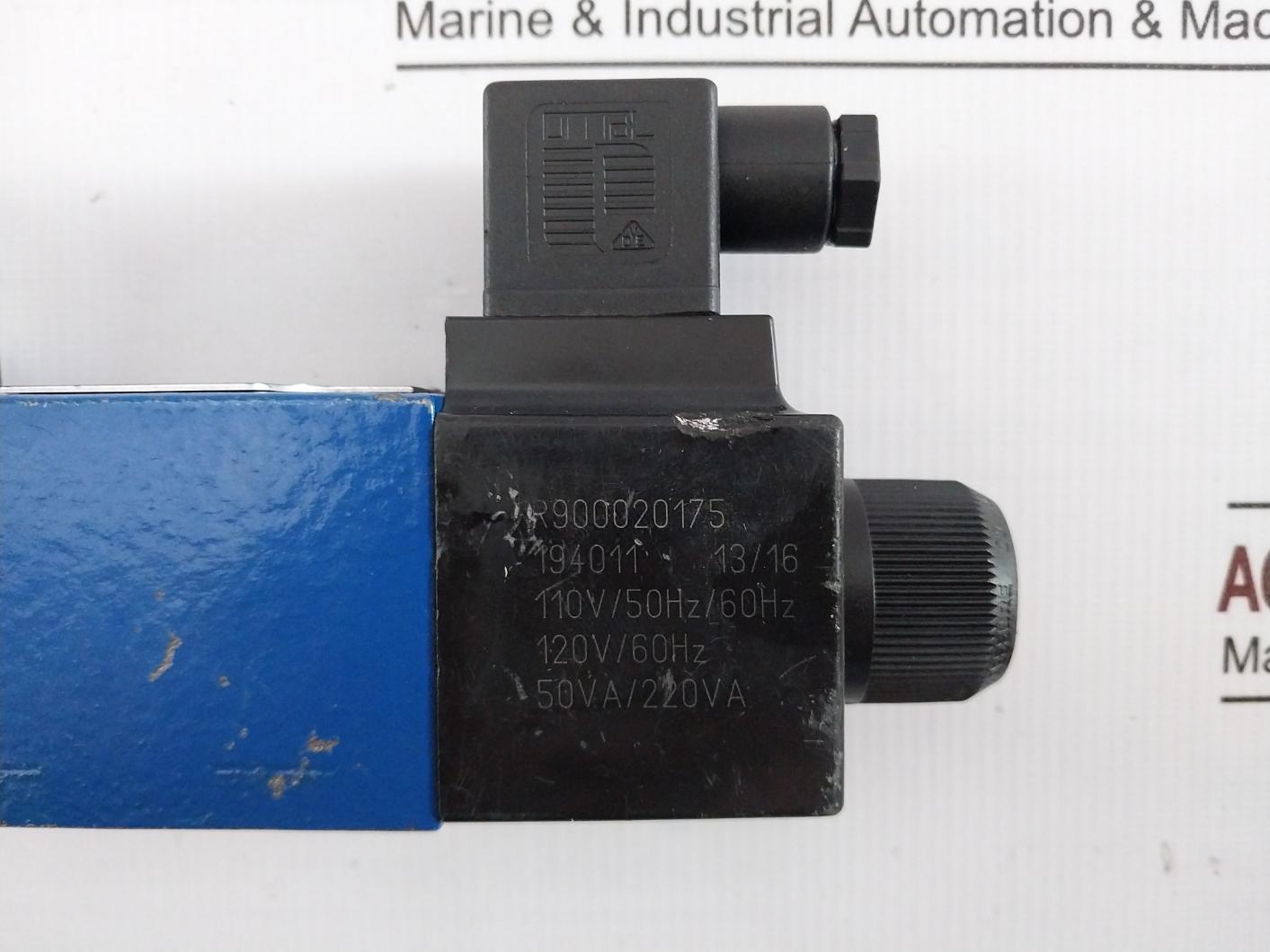 Rexroth R900911762 Directional Spool Valve W/ Coil R900020175 350 Bar 120V/60Hz