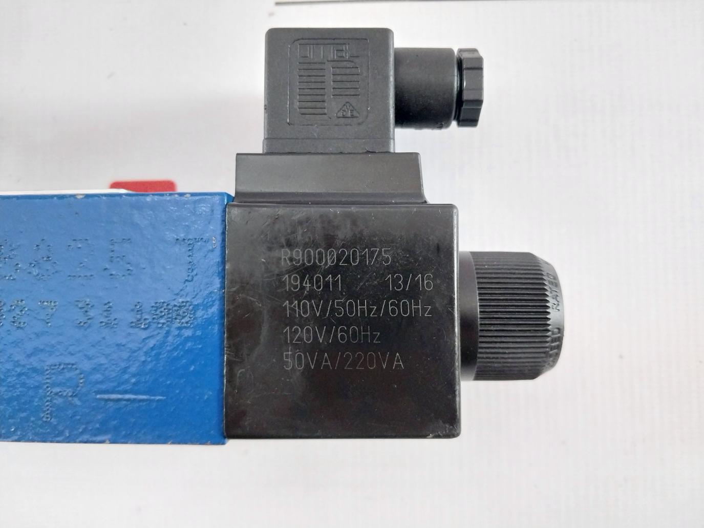 Rexroth R900911762 Directional Spool Valve W/ Coil R900020175 350 Bar 120V/60Hz