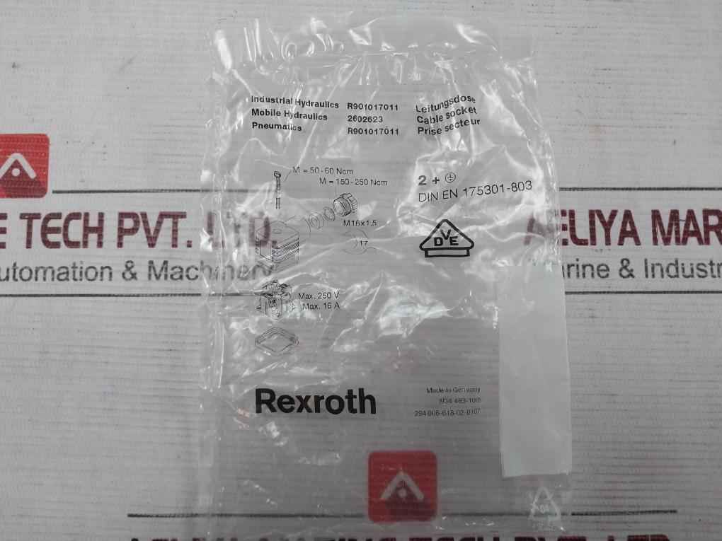 Rexroth R901017011 Cable Socket Din En 175301-803 250V 16A