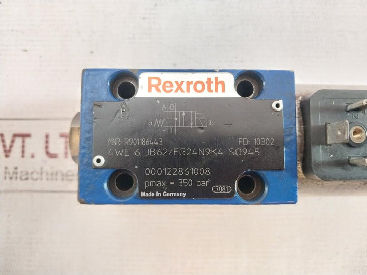 Rexroth R901186443 Hydraulic Directional Valve 000122861008 350 Bar