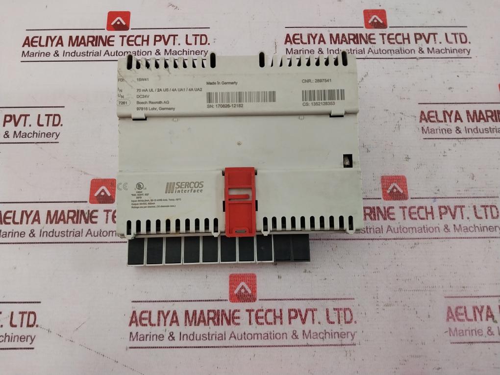 Rexroth R911170826-206 Sercos Interface 70Ma 24Vdc, 5Ma, 26-12 Awg Ua2 15W41