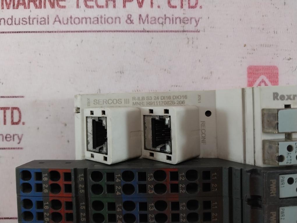 Rexroth R911170826-206 Sercos Interface 70Ma 24Vdc, 5Ma, 26-12 Awg Ua2 15W41