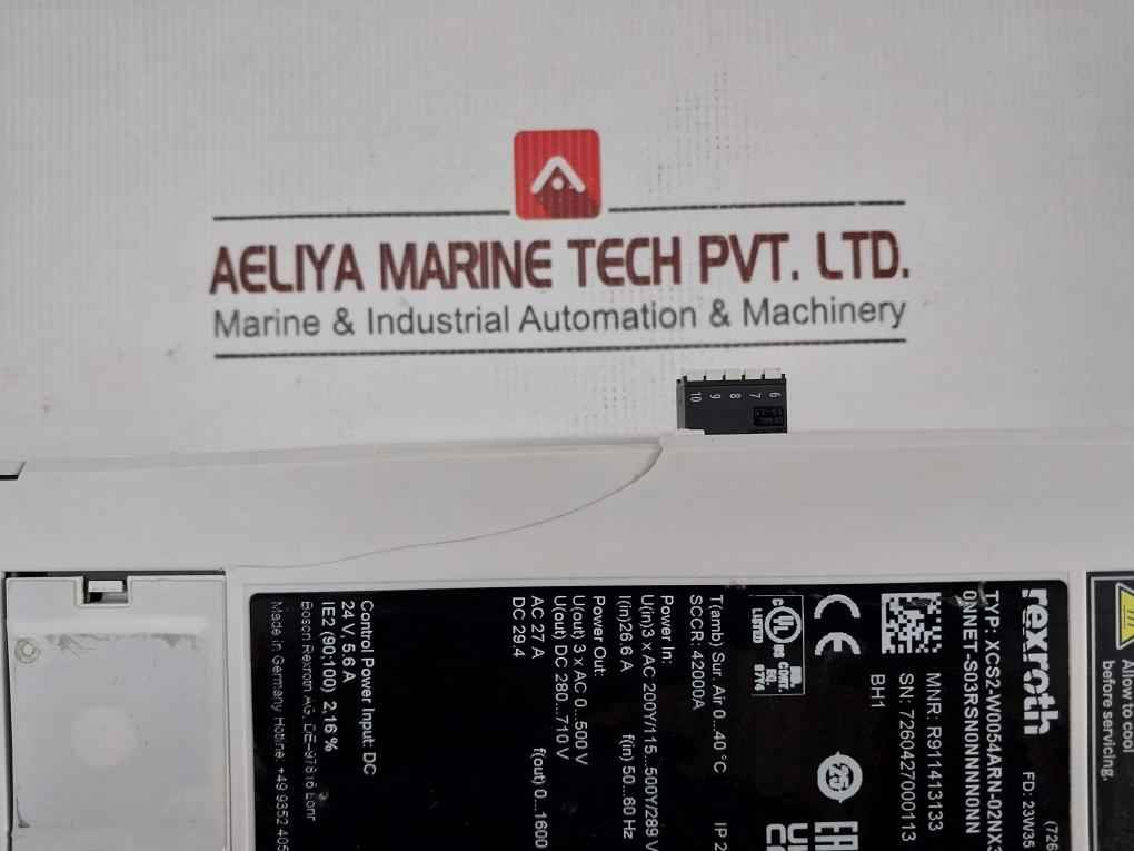 Rexroth R911413133 Ctrlx Drive Xcs2-w0054Arn-02Nx3T0Nnet-s03Rsn0Nnnn0Nn Ip20